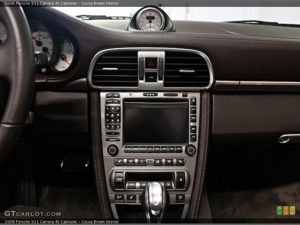 Cocoa Brown Interior Controls for the 2008 Porsche 911 Carrera 4S Cabriolet #83547111