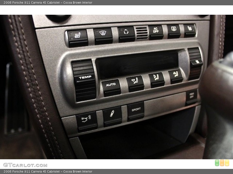 Cocoa Brown Interior Controls for the 2008 Porsche 911 Carrera 4S Cabriolet #83547180