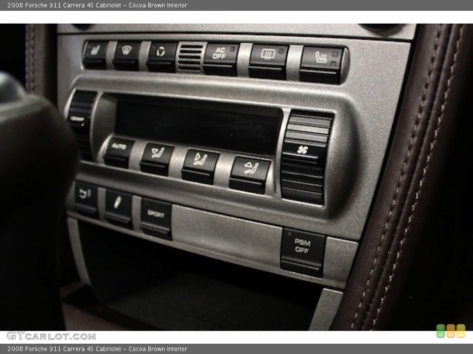 Cocoa Brown Interior Controls for the 2008 Porsche 911 Carrera 4S Cabriolet #83547198