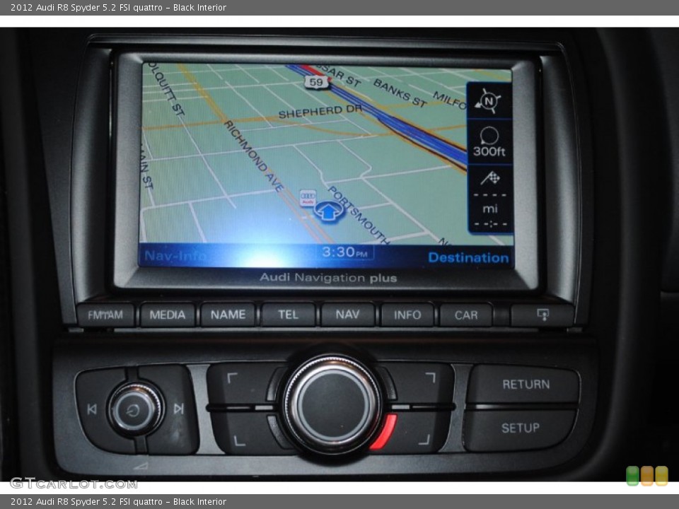 Black Interior Navigation for the 2012 Audi R8 Spyder 5.2 FSI quattro #83547227