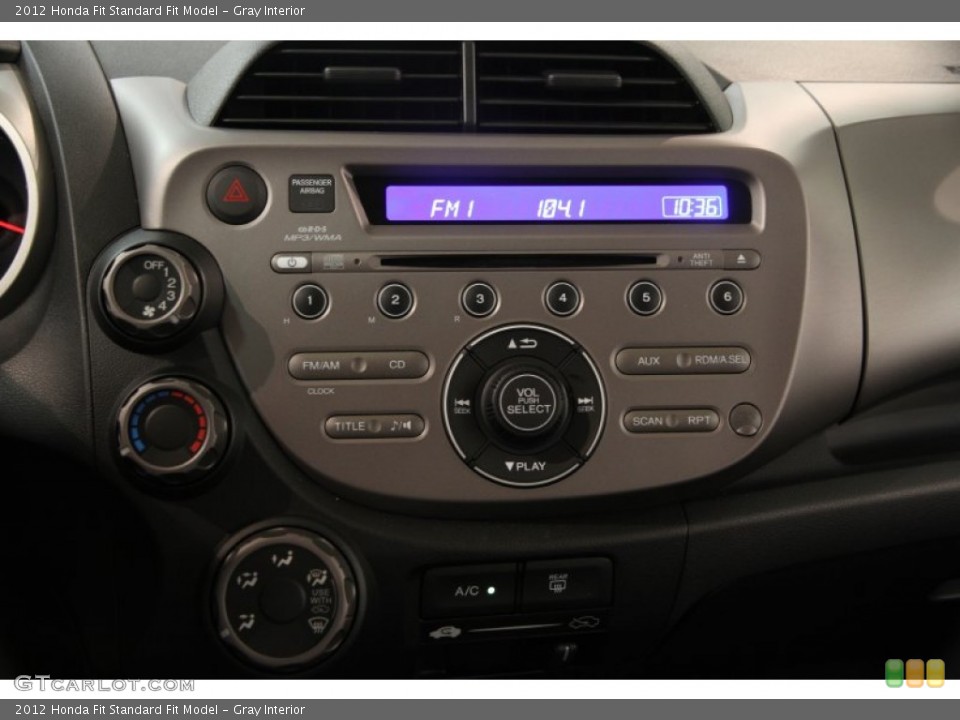Gray Interior Controls for the 2012 Honda Fit  #83547369