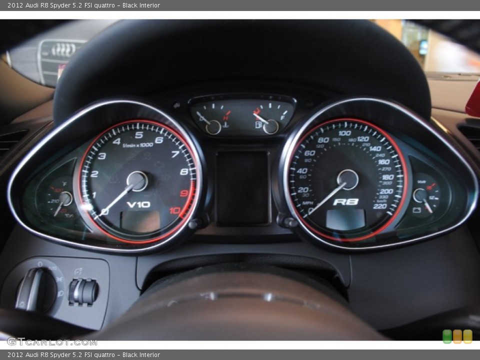 Black Interior Gauges for the 2012 Audi R8 Spyder 5.2 FSI quattro #83547663