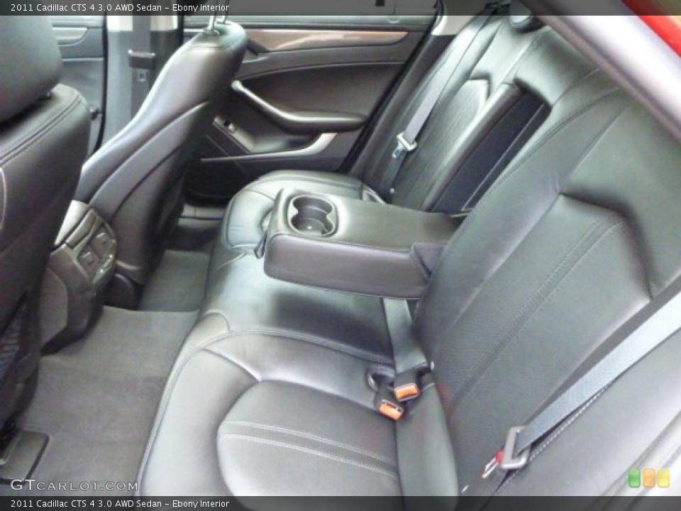 Ebony Interior Rear Seat for the 2011 Cadillac CTS 4 3.0 AWD Sedan #83549469