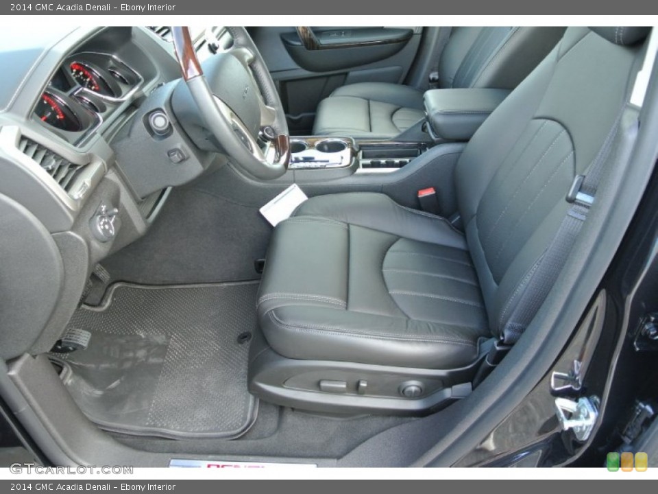 Ebony Interior Front Seat for the 2014 GMC Acadia Denali #83552700