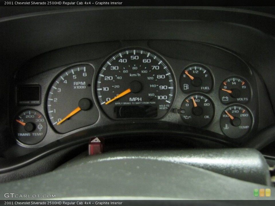 Graphite Interior Gauges for the 2001 Chevrolet Silverado 2500HD Regular Cab 4x4 #83552991