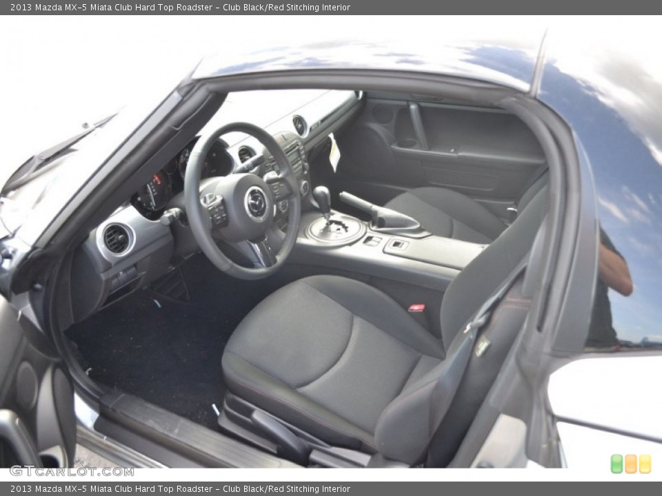 Club Black/Red Stitching Interior Prime Interior for the 2013 Mazda MX-5 Miata Club Hard Top Roadster #83555529