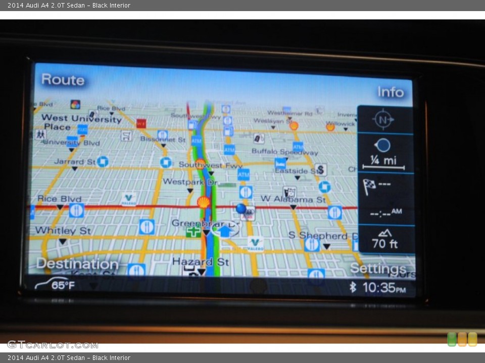 Black Interior Navigation for the 2014 Audi A4 2.0T Sedan #83555790
