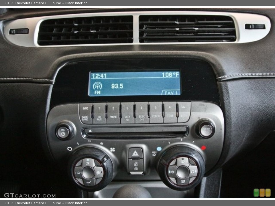 Black Interior Controls for the 2012 Chevrolet Camaro LT Coupe #83556912