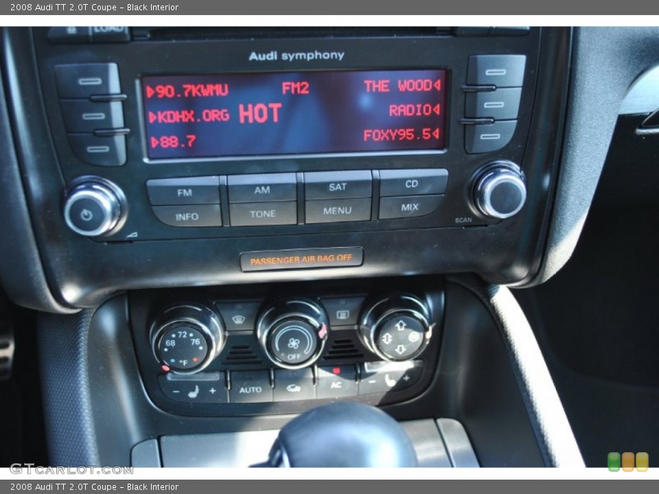 Black Interior Controls for the 2008 Audi TT 2.0T Coupe #83563006