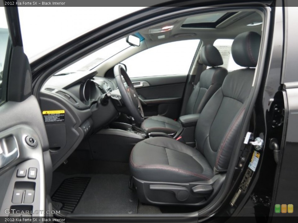 Black Interior Front Seat for the 2012 Kia Forte SX #83566995