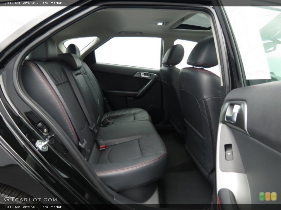 Black Interior Rear Seat for the 2012 Kia Forte SX #83567043