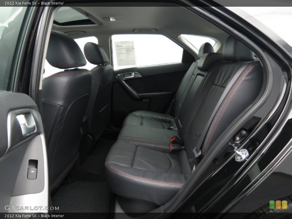 Black Interior Rear Seat for the 2012 Kia Forte SX #83567061