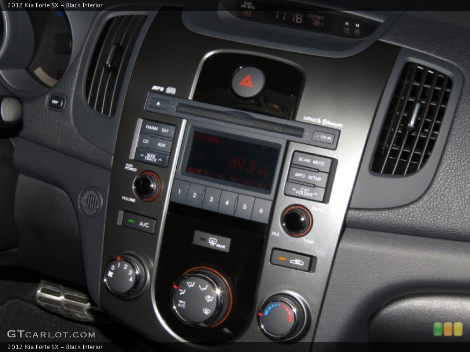 Black Interior Controls for the 2012 Kia Forte SX #83567184