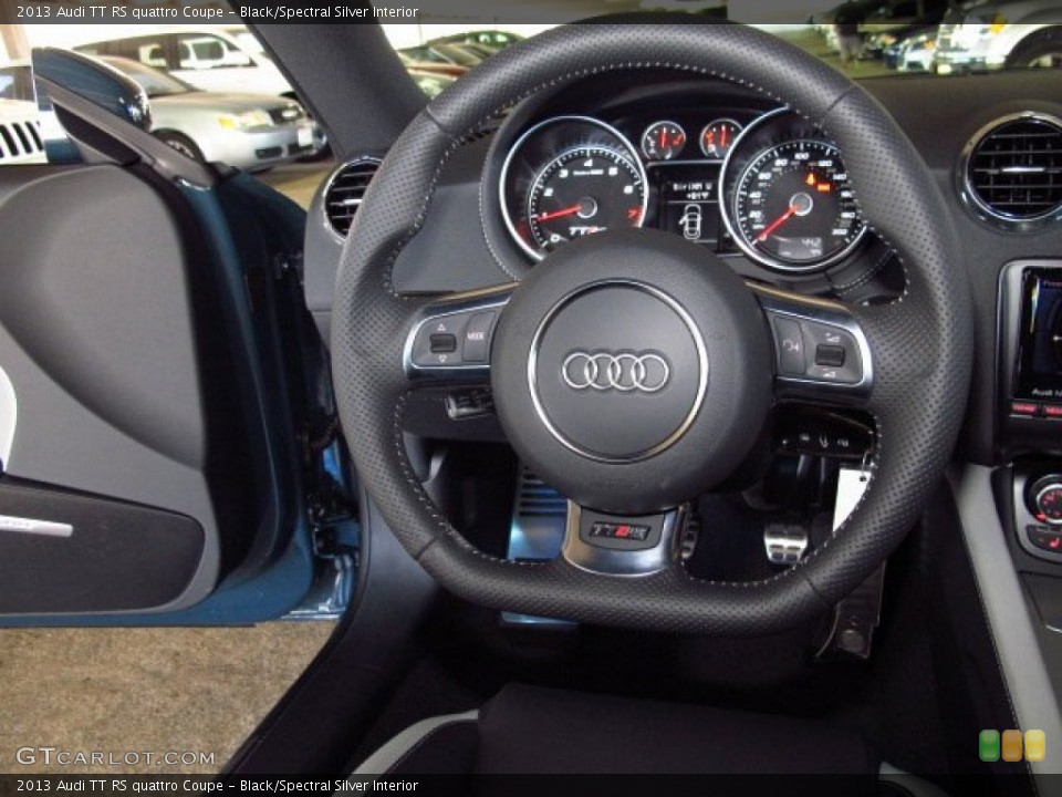 Black/Spectral Silver Interior Steering Wheel for the 2013 Audi TT RS quattro Coupe #83569425
