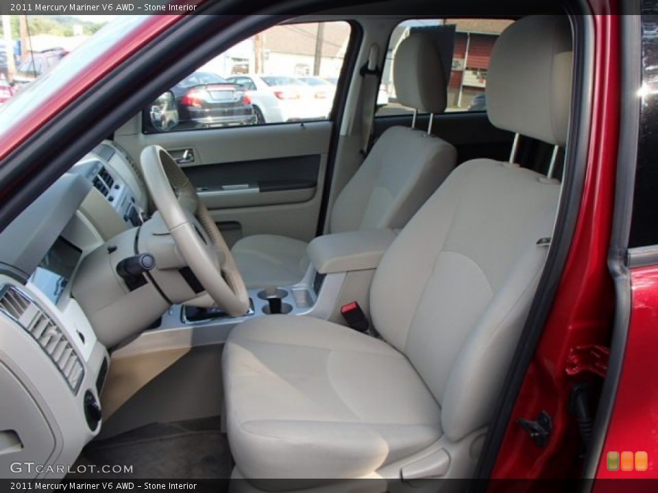 Stone Interior Front Seat for the 2011 Mercury Mariner V6 AWD #83569803