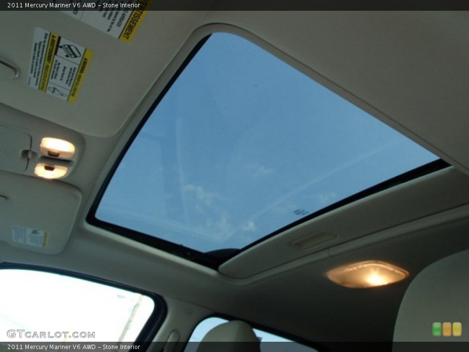 Stone Interior Sunroof for the 2011 Mercury Mariner V6 AWD #83569839