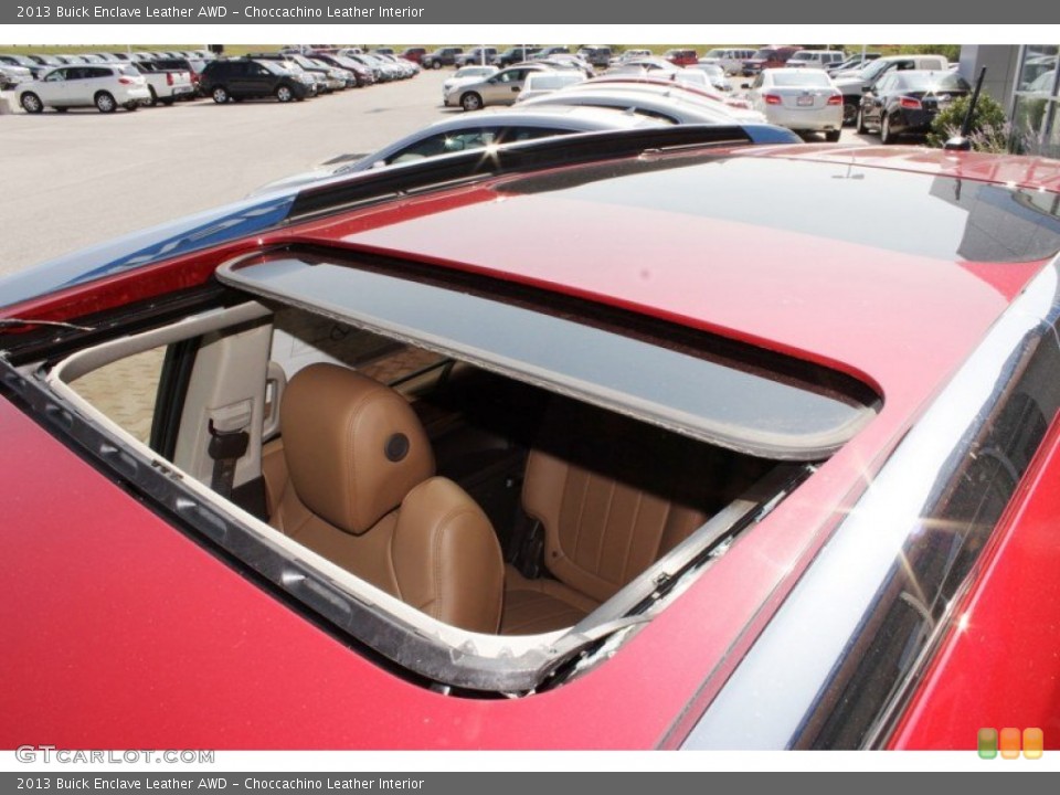 Choccachino Leather Interior Sunroof for the 2013 Buick Enclave Leather AWD #83570796