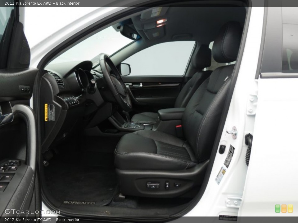 Black Interior Front Seat for the 2012 Kia Sorento EX AWD #83570970