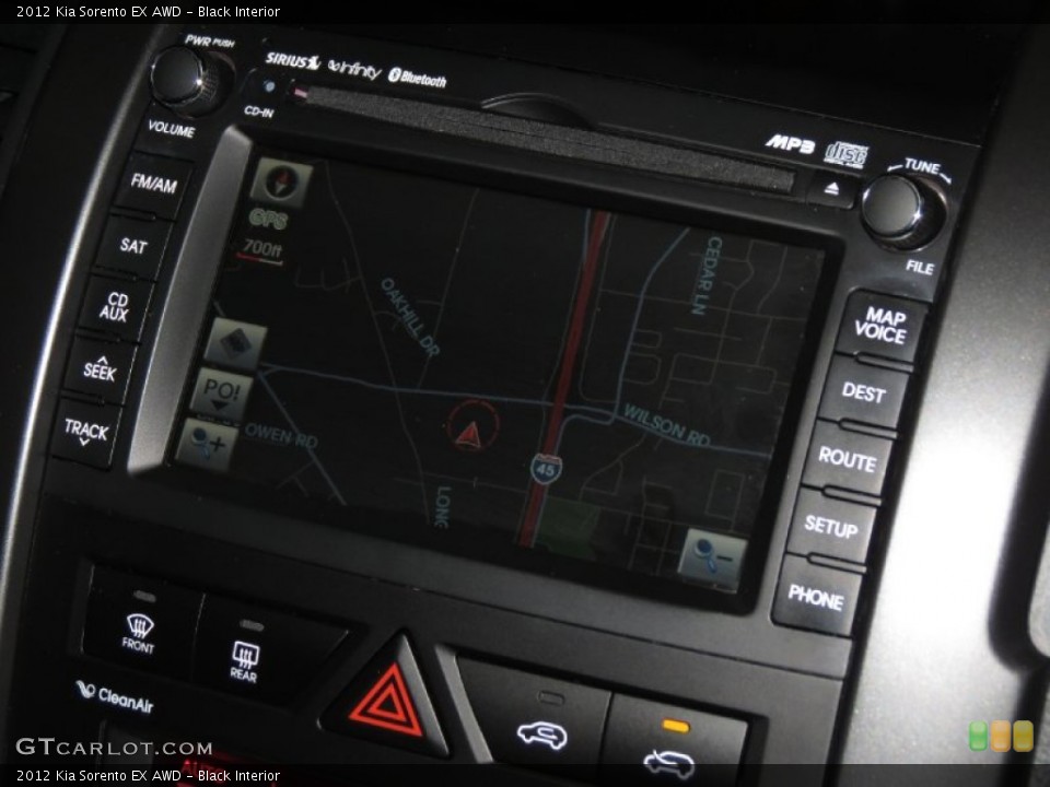 Black Interior Navigation for the 2012 Kia Sorento EX AWD #83571156