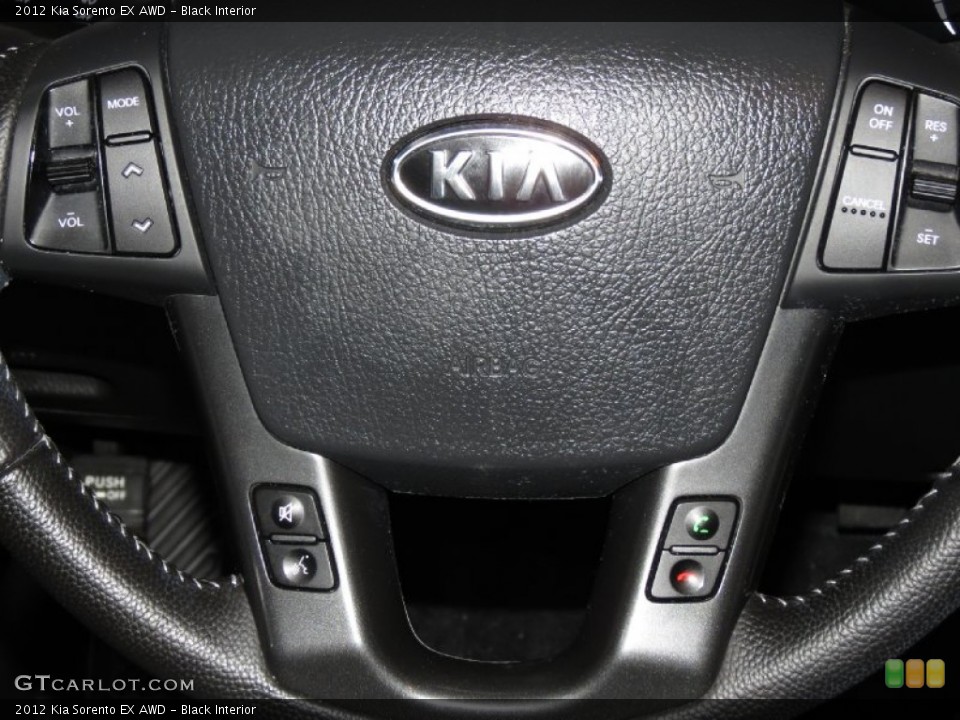 Black Interior Controls for the 2012 Kia Sorento EX AWD #83571231
