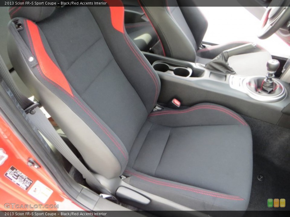 Black/Red Accents Interior Front Seat for the 2013 Scion FR-S Sport Coupe #83573784
