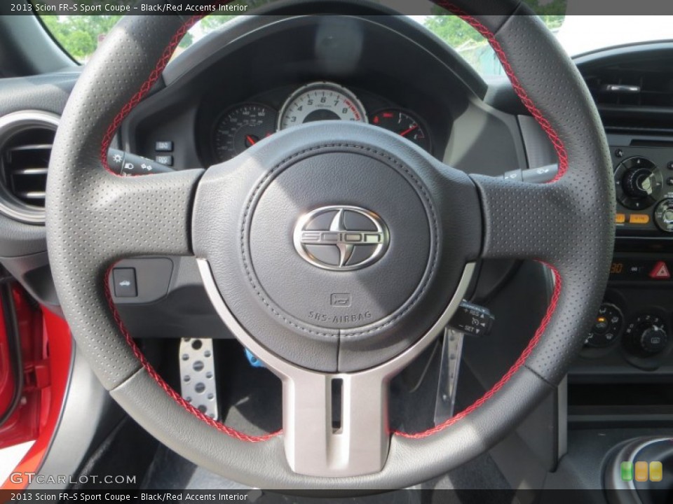 Black/Red Accents Interior Steering Wheel for the 2013 Scion FR-S Sport Coupe #83574016