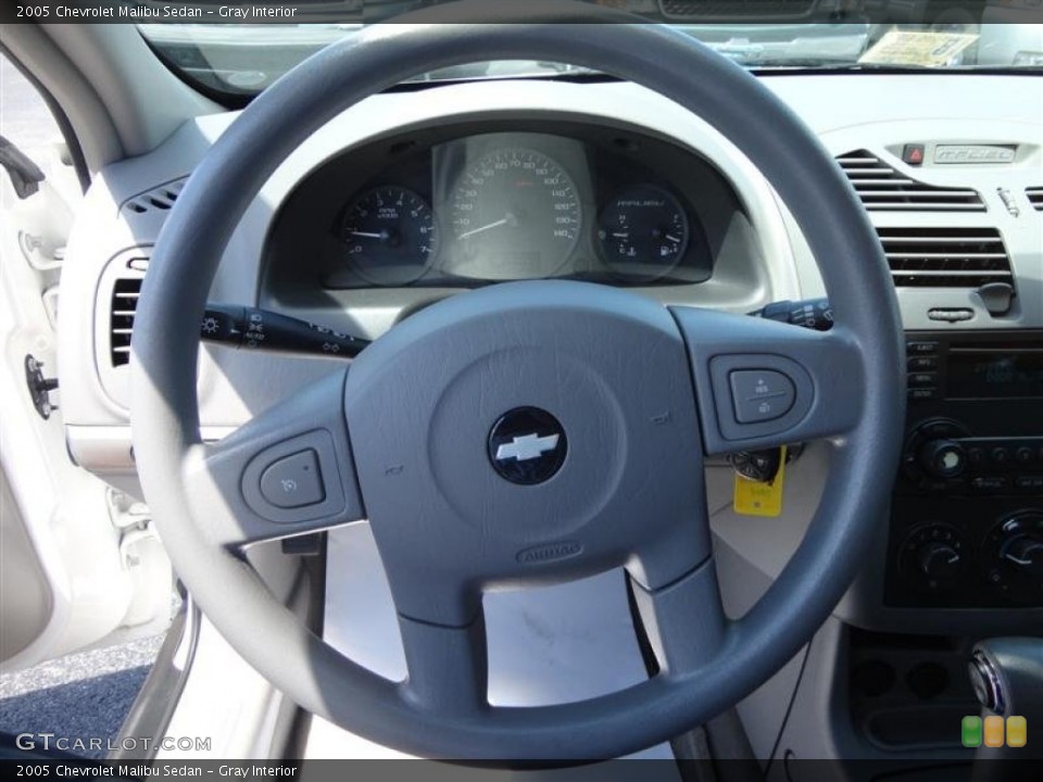 Gray Interior Steering Wheel for the 2005 Chevrolet Malibu Sedan #83574756