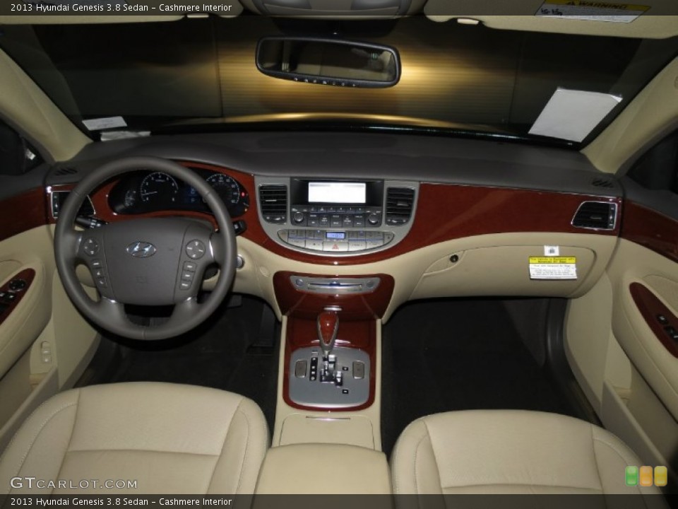 Cashmere Interior Dashboard for the 2013 Hyundai Genesis 3.8 Sedan #83578761