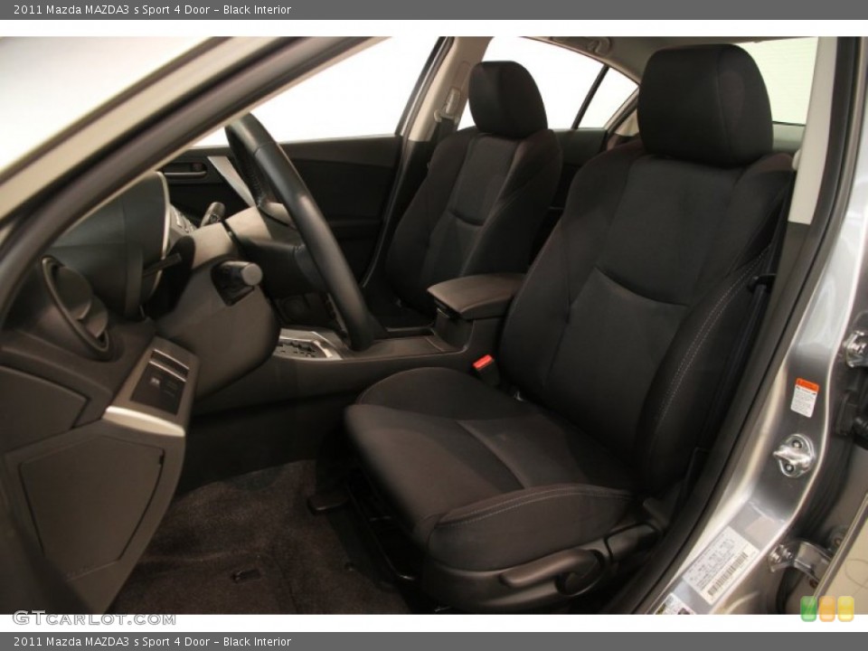 Black Interior Front Seat for the 2011 Mazda MAZDA3 s Sport 4 Door #83584761