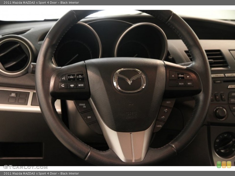Black Interior Steering Wheel for the 2011 Mazda MAZDA3 s Sport 4 Door #83584782