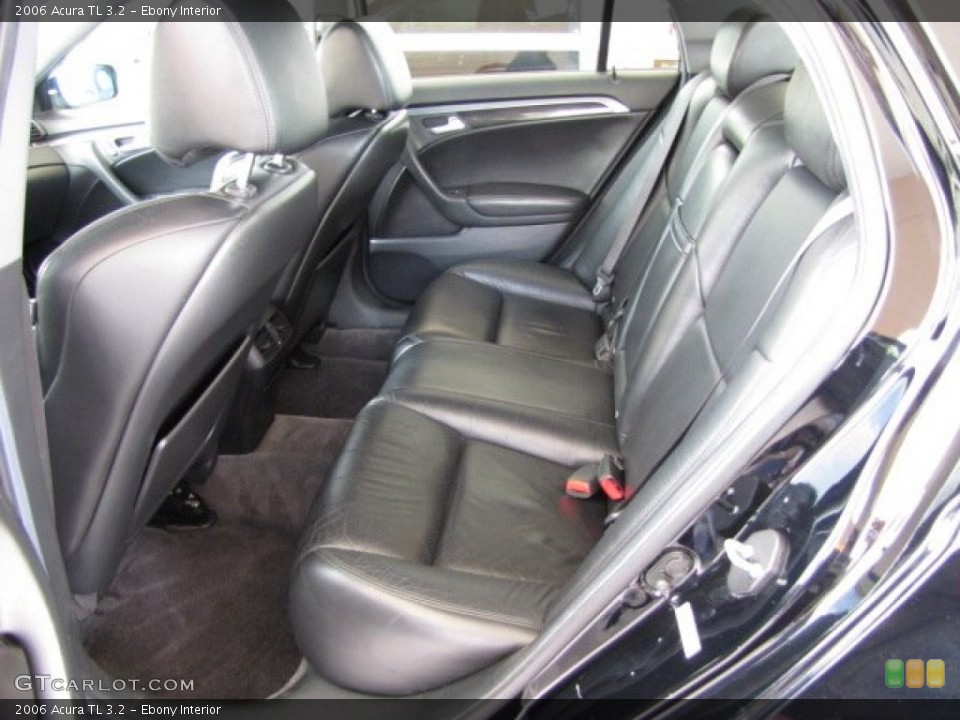 Ebony Interior Rear Seat for the 2006 Acura TL 3.2 #83584812