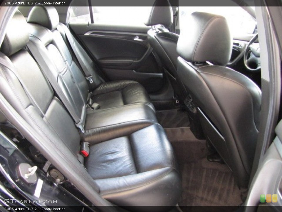 Ebony Interior Rear Seat for the 2006 Acura TL 3.2 #83585091