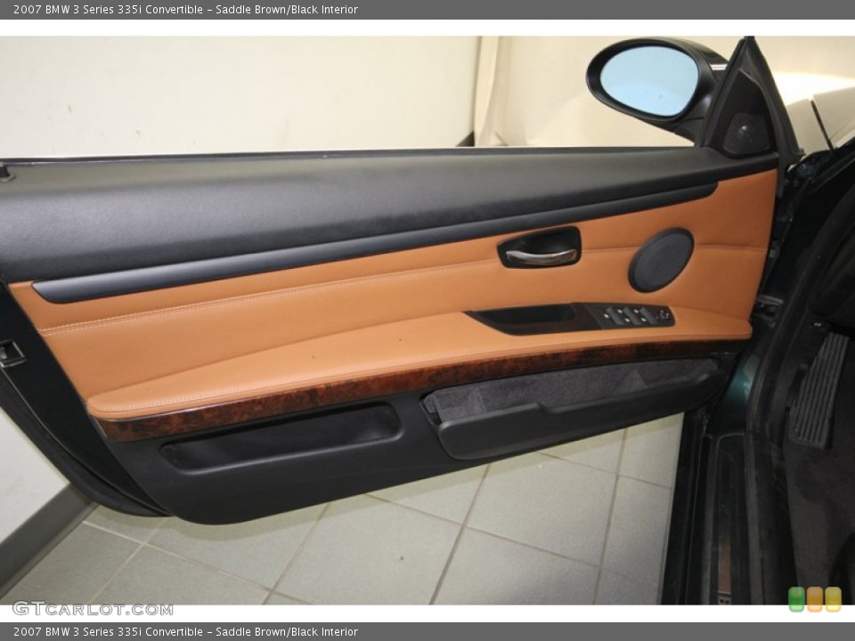 Saddle Brown/Black Interior Door Panel for the 2007 BMW 3 Series 335i Convertible #83589090