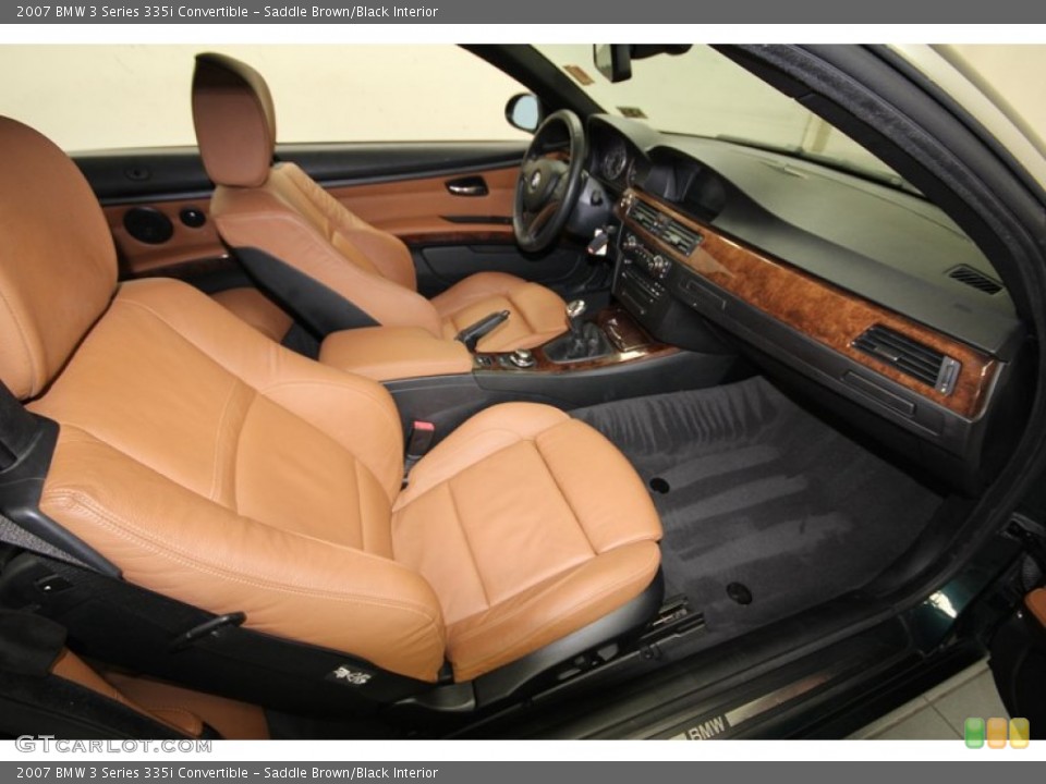 Saddle Brown/Black Interior Front Seat for the 2007 BMW 3 Series 335i Convertible #83589462