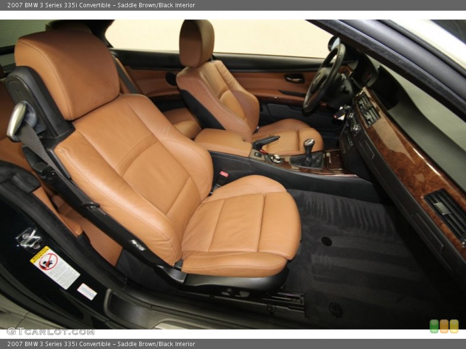 Saddle Brown/Black Interior Front Seat for the 2007 BMW 3 Series 335i Convertible #83589534