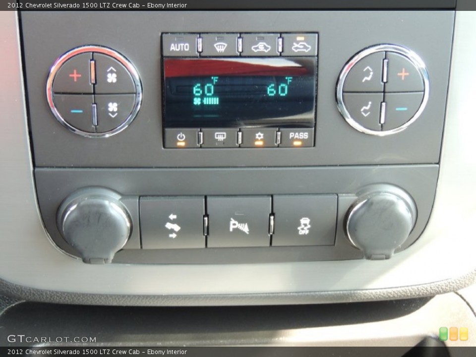 Ebony Interior Controls for the 2012 Chevrolet Silverado 1500 LTZ Crew Cab #83590071