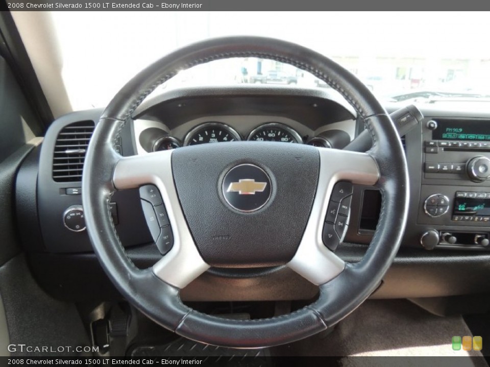 Ebony Interior Steering Wheel for the 2008 Chevrolet Silverado 1500 LT Extended Cab #83591076