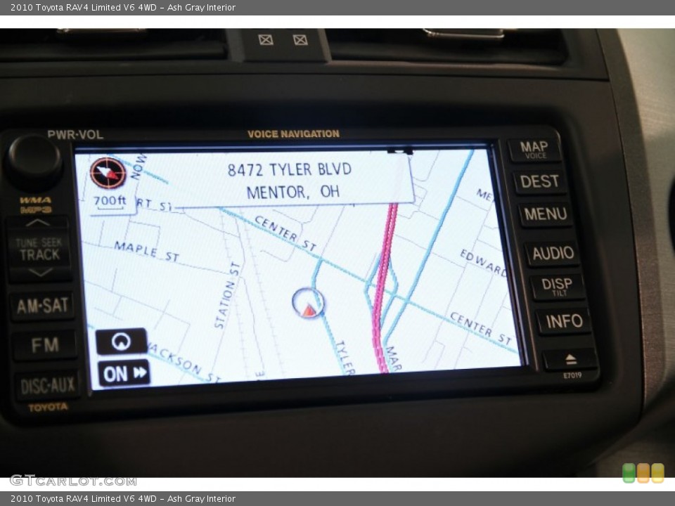 Ash Gray Interior Navigation for the 2010 Toyota RAV4 Limited V6 4WD #83595498