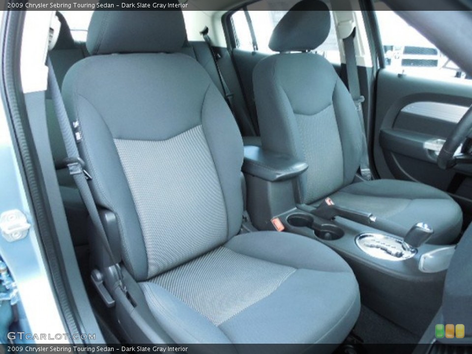 Dark Slate Gray Interior Front Seat for the 2009 Chrysler Sebring Touring Sedan #83596551