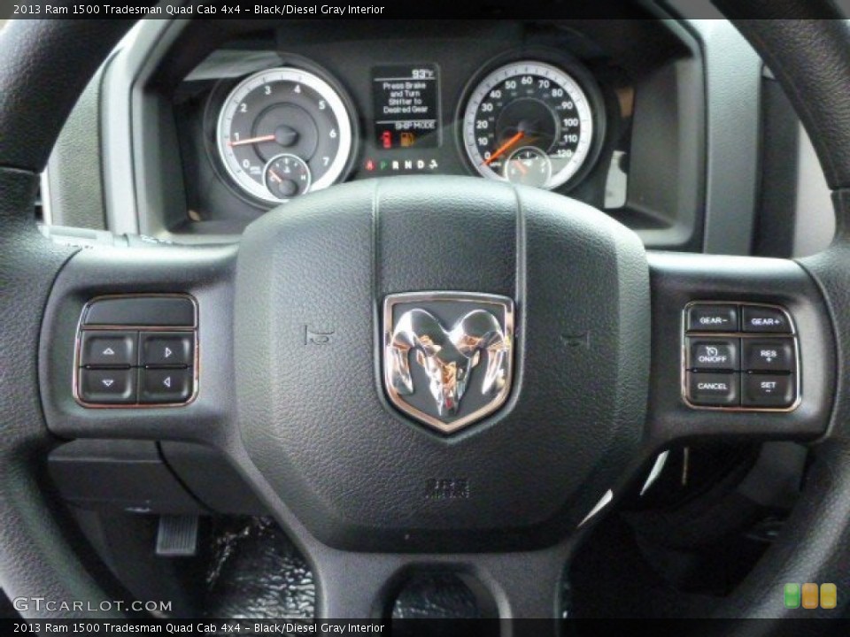 Black/Diesel Gray Interior Controls for the 2013 Ram 1500 Tradesman Quad Cab 4x4 #83596762