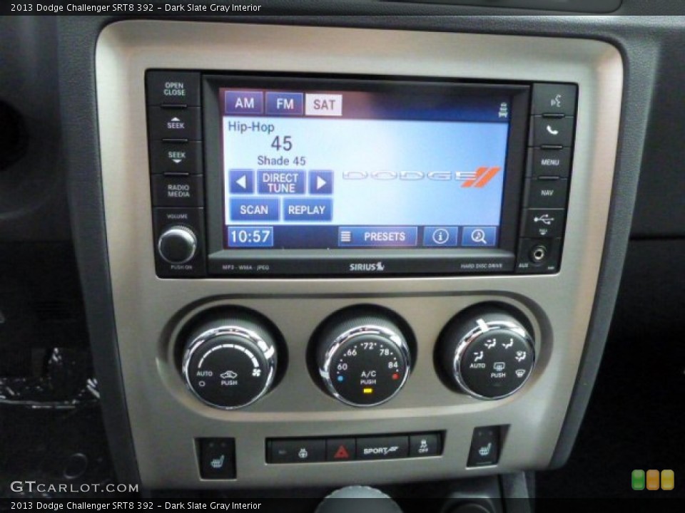 Dark Slate Gray Interior Controls for the 2013 Dodge Challenger SRT8 392 #83598408