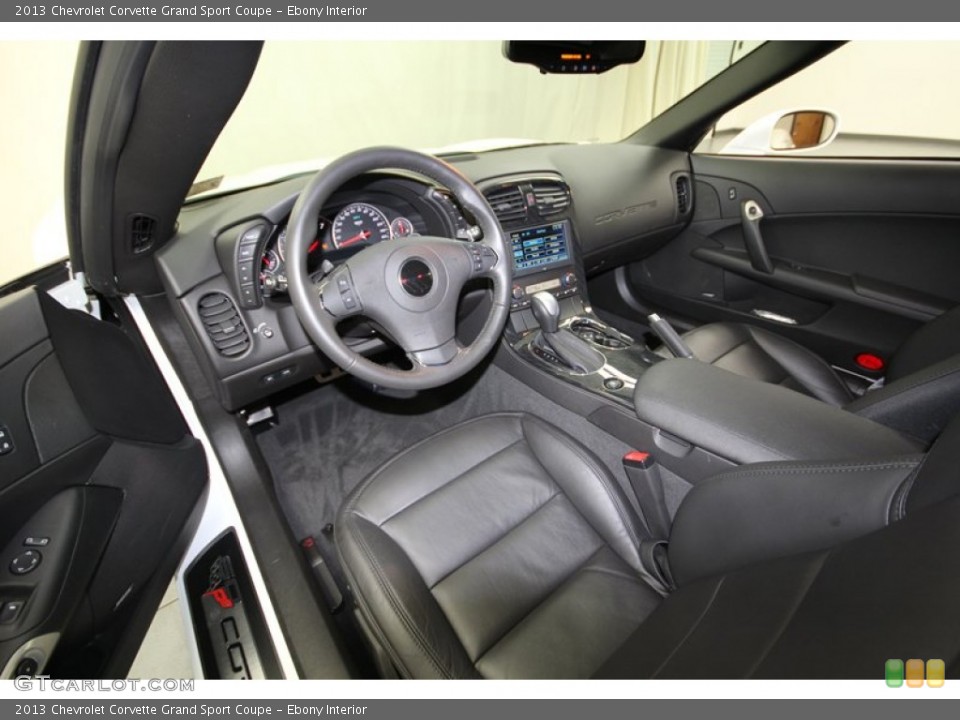 Ebony Interior Prime Interior for the 2013 Chevrolet Corvette Grand Sport Coupe #83598873