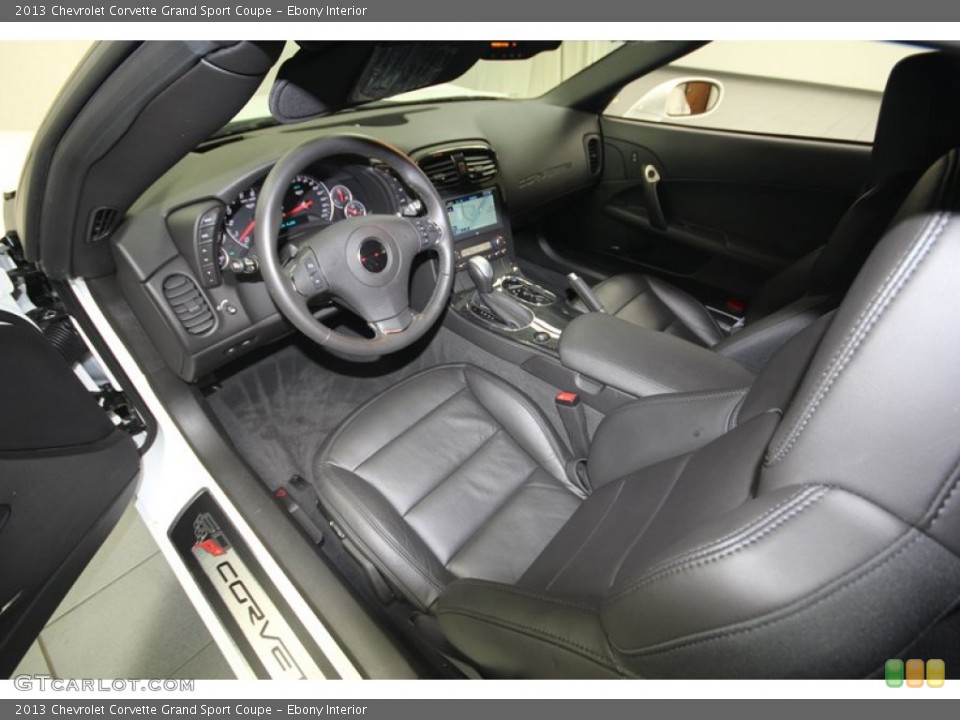 Ebony Interior Prime Interior for the 2013 Chevrolet Corvette Grand Sport Coupe #83599029