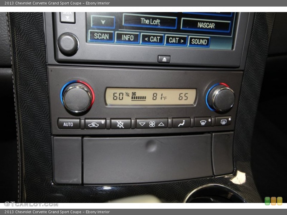 Ebony Interior Controls for the 2013 Chevrolet Corvette Grand Sport Coupe #83599191
