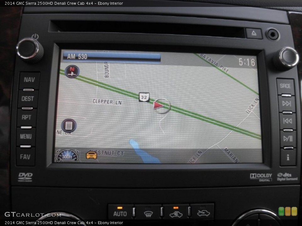 Ebony Interior Navigation for the 2014 GMC Sierra 2500HD Denali Crew Cab 4x4 #83599767