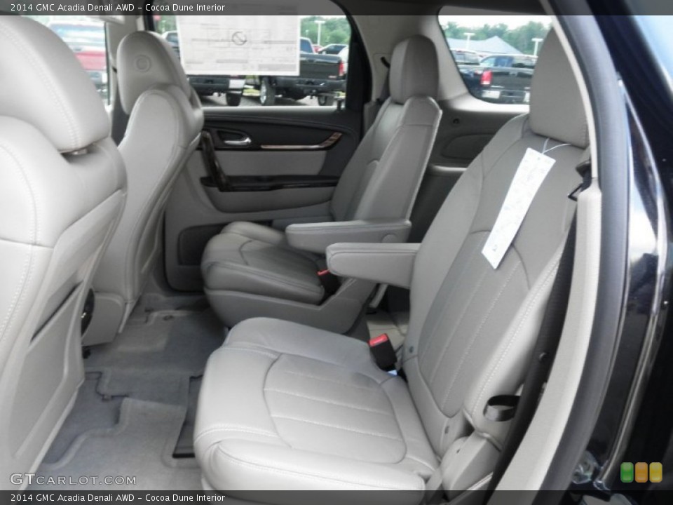 Cocoa Dune Interior Rear Seat for the 2014 GMC Acadia Denali AWD #83600754