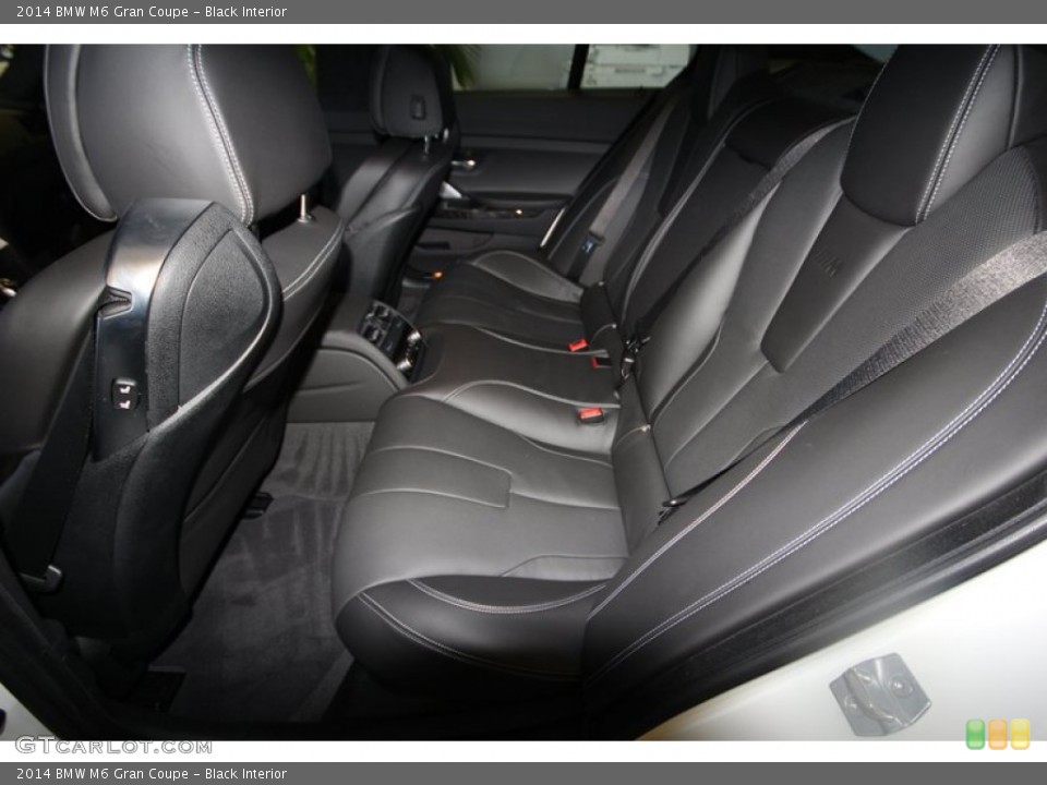 Black Interior Rear Seat for the 2014 BMW M6 Gran Coupe #83601225