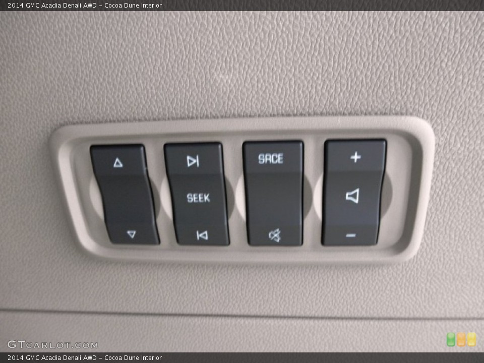 Cocoa Dune Interior Controls for the 2014 GMC Acadia Denali AWD #83601590