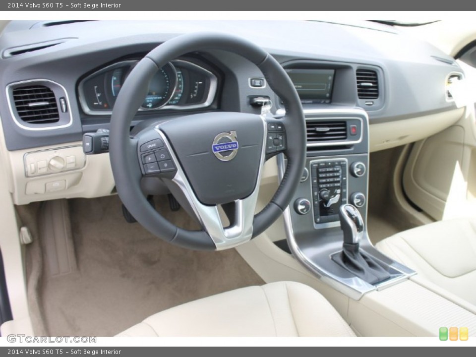 Soft Beige Interior Dashboard for the 2014 Volvo S60 T5 #83601651