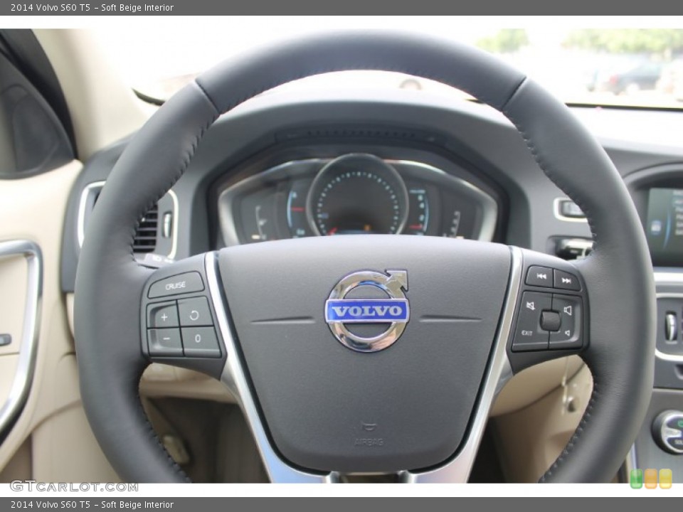 Soft Beige Interior Steering Wheel for the 2014 Volvo S60 T5 #83601801